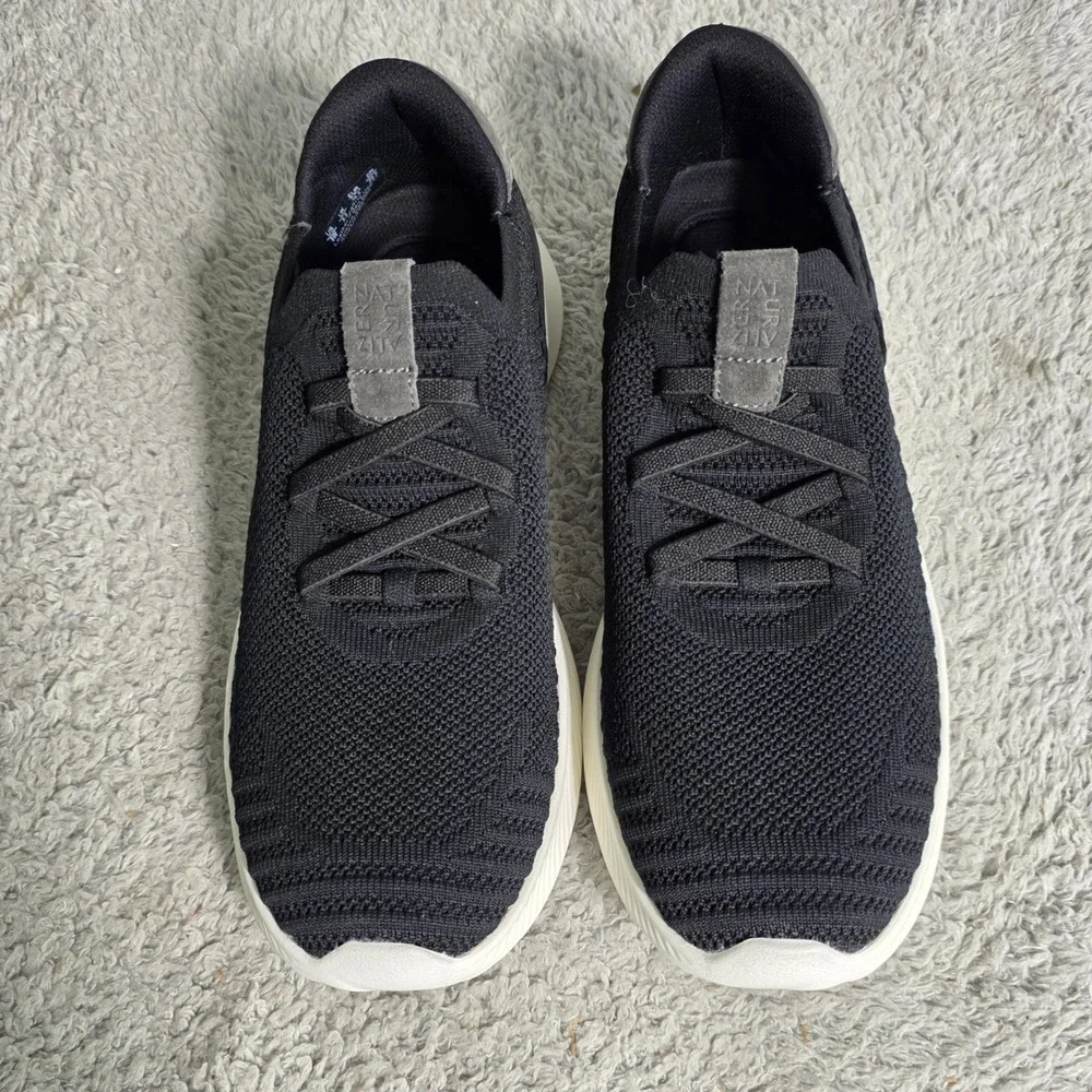 Naturalizer Emerge Leather & Knit Slip On Sneakers‎ Black Wide Width 8W NEW